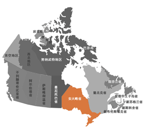 加拿大地图-启德教育